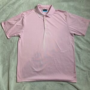 Men's PGA Tour Light Pink‎ Performance Golf Polo in size Large